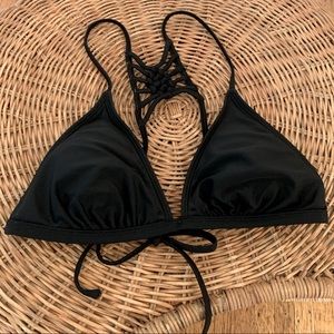 Black Strappy Triangle Tie Bikini